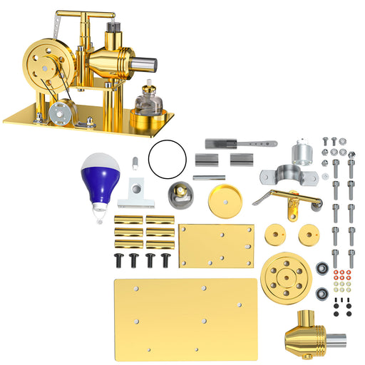 ENJOMOR DIY Stirling Engine Model Kit - Metal Balance Hot Air Stirling Engine Model Educational Toy