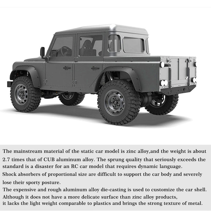 Capo CUB1 RC Crawler Truck 1:18 4WD Electric RC Simulation Off-Road Vehicle Pickup Truck Model with Differential Lock KIT - EngineDIY
