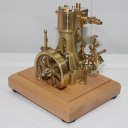M31 1.85CC Mini Retro Vertical Single-cylinder Reciprocating Double-acting Steam Engine Model Toys with Speed Reducer - EngineDIY