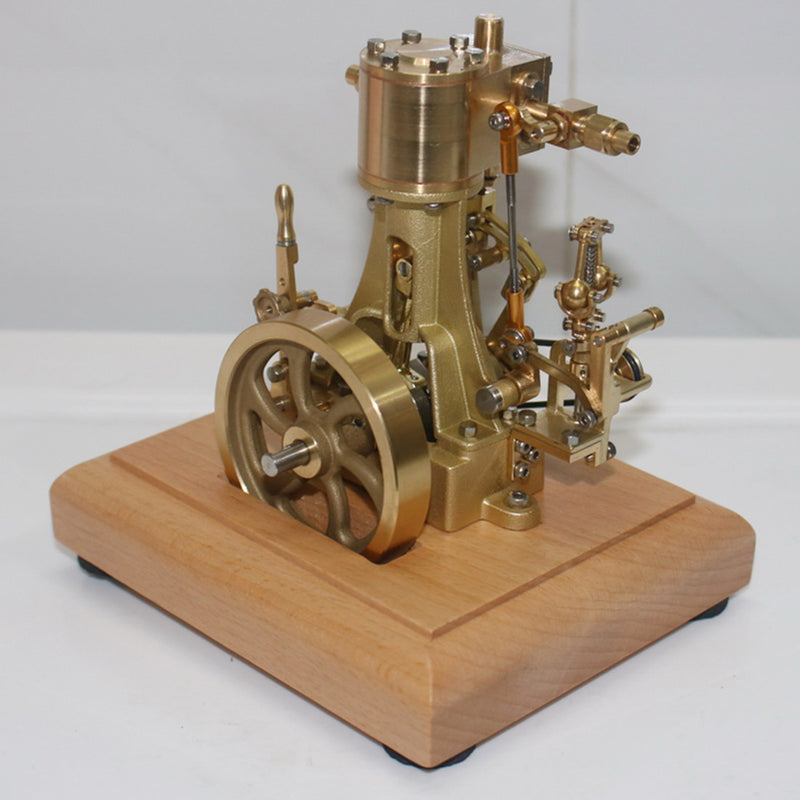 M31 1.85CC Mini Retro Vertical Single-cylinder Reciprocating Double-acting Steam Engine Model Toys with Speed Reducer - EngineDIY