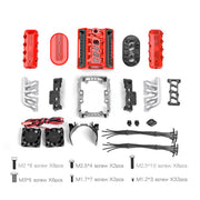 V8 Engine Fan Radiator Motor Hood Kit for 1/10 RC Car GRC 1976 F76 Motor - EngineDIY