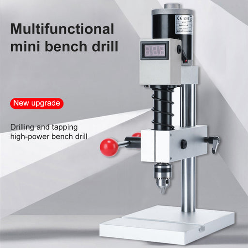 2 In 1 Mini Table Drill Slot Milling Machine Multifunctional Electric DIY Tools (Silver)