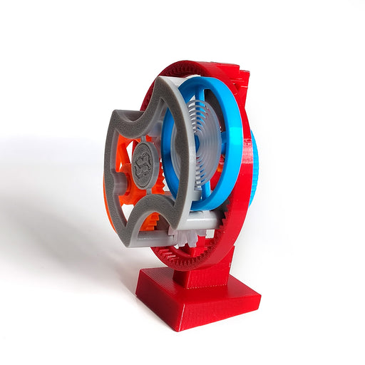 3D Printed Tourbillon Double-ring Flywheel Assembly Model Physics Experiment Teaching Model Educational Toy