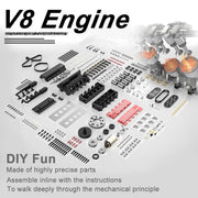 TOYAN V8 Engine FS-V800 28cc Engine Model Kit with Supercharger Accessories That Works - EngineDIY