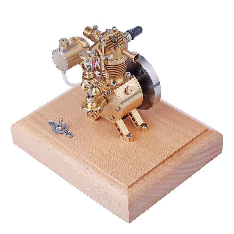 M19 1.6cc Mini SAM Hit and Miss 4 Stroke Vertical Gas Engine Internal Combustion Engine Model with Flying Ball Speed Limiter - EngineDIY