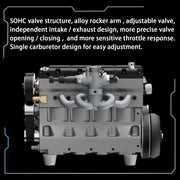 HOWIN L4 Engine 17.2cc SOHC Inline 4 Cylinder 4 Stroke Water-cooled Electric Nitro IC Engine Model - EngineDIY