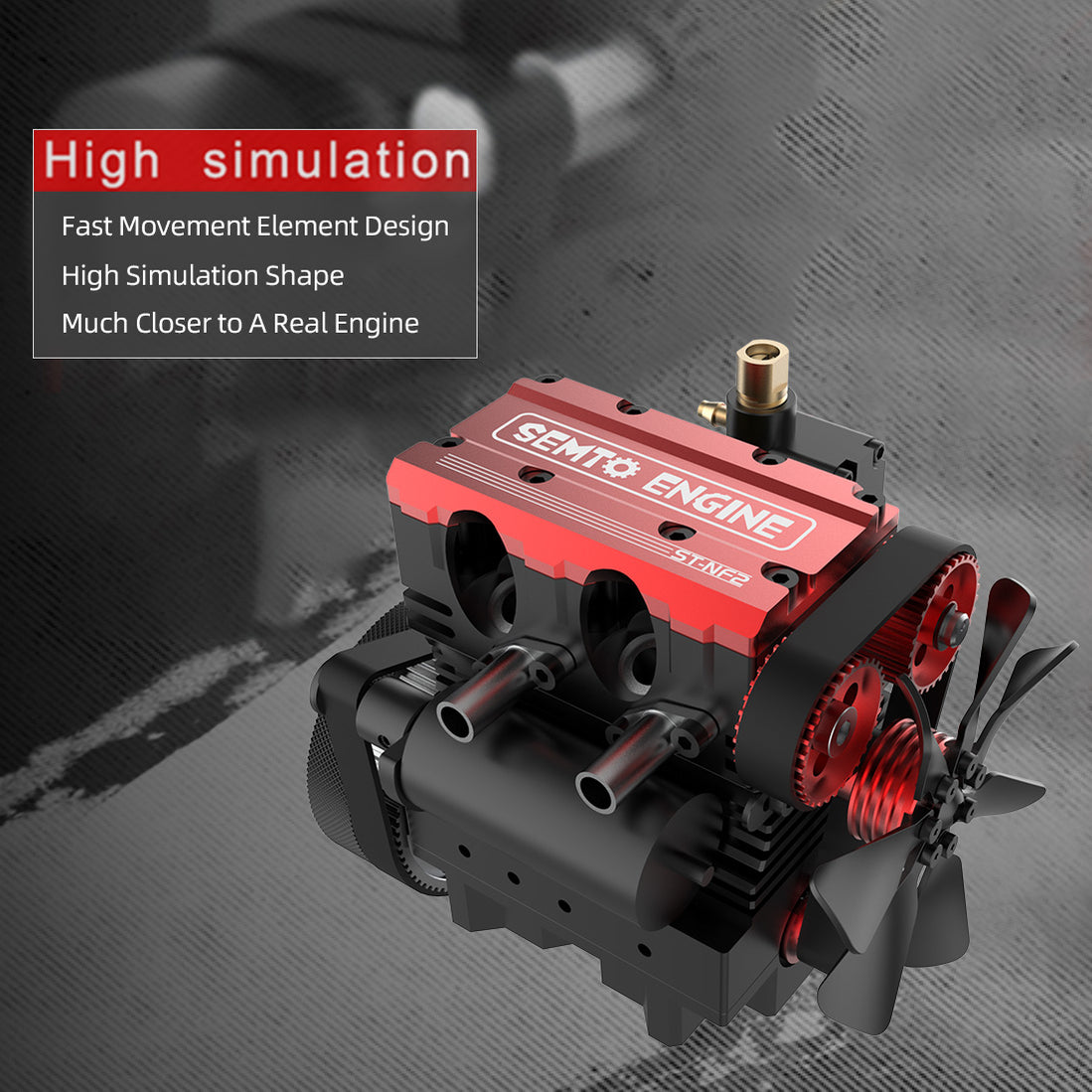 OTTO & TOYAN FS-L200AC SOHC 4 Stroke Nitro Engine Model Kit -EngineDIY