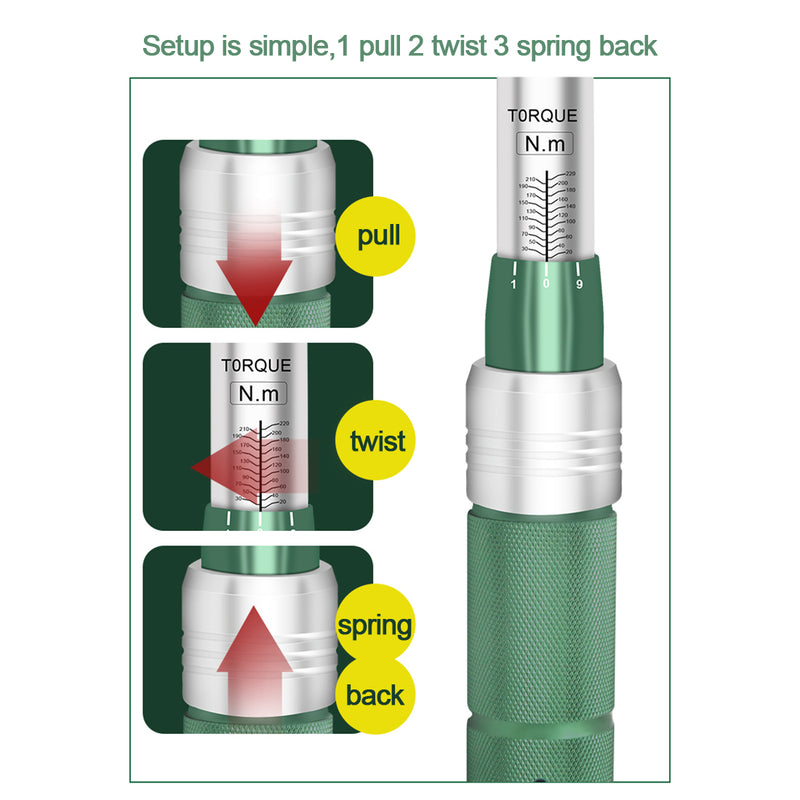 Engine Tools 5 Sets Precision Magnetic Screwdriver Electric Screwdriver Allen Wrench Adjustable Torque Wrench Tachometer Measuring Instrument DIY Tools Sets - EngineDIY