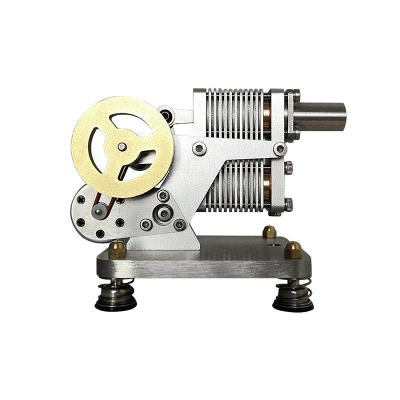 ENJOMOR Mini α Structure Hot-Air Stirling Engine Electric Generator 4000rpm - Gift Collection - EngineDIY