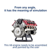 V8 Engine Model Kit that Works - Build Your Own V8 Engine - Paint Your Own V8 Engine -MAD RC V8 Engine for Capra VS4-10 Pro - EngineDIY