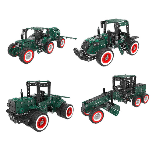3D Metal Gear Drive Big Farm Combine Wheat Harvester Assembly Toy