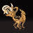 200Pcs+ DIY Assembly Toy Oriental Mythological Creatures Golden Nine-tailed Fox