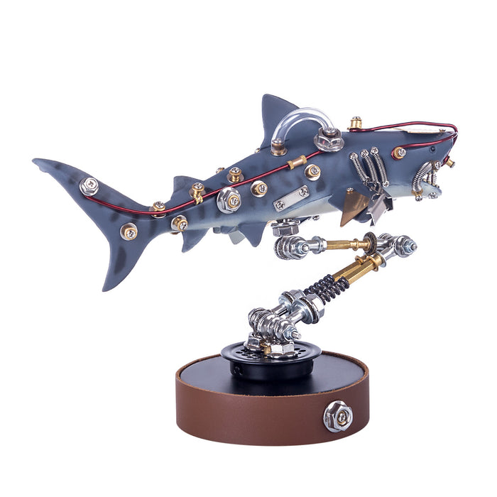 3D Metal Model Kit Mechanical Shark DIY Games Assembly Puzzle Jigsaw Creative Gift - 217Pcs - enginediy