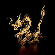 100Pcs+ DIY Metal Assembly Oriental Mythological Creatures Golden Chinese Dragon - EngineDIY
