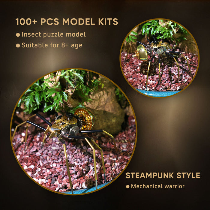 80Pcs Steampunk Insect Metal Model Kits Mechanical Crafts for Home Decor - Spider