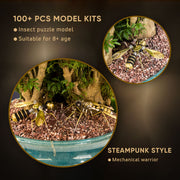 90Pcs Steampunk Insect Metal Model Kits Mechanical Crafts for Home Decor - Bee - EngineDIY