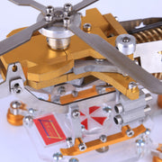 Stirling Engine Model Kit Vacuum Engine with Helicopter Design Single Stirling Engine Armored Edition - EngineDIY