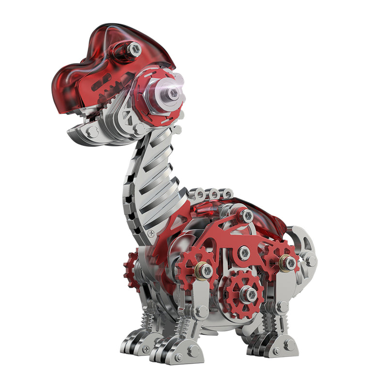 3D Metal Mechanical Dinosaur Model Kit DIY Brachiosaurus Assembly Model - 160PCS - EngineDIY