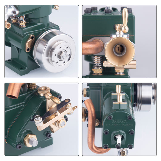 Moteur à tête plate ENJOMOR 10 cc, monocylindre, 4 temps, culasse en L, soupapes latérales, moteur à essence refroidi par eau, moteur à combustion interne