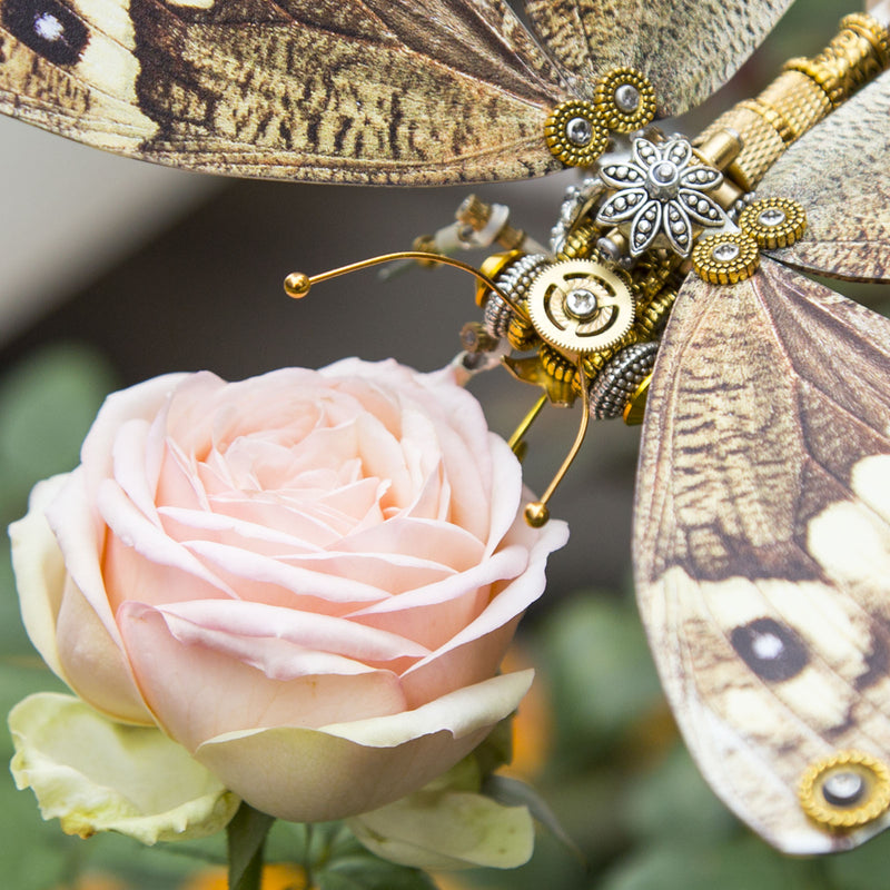 Steampunk 3D Butterfly Model Metal Puzzle DIY Assembly Kit for Kids, Teens and Adults (150PCS+) - EngineDIY