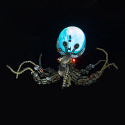 3D Metal Steampunk Galaxy Craft Puzzle Mechanical Octopus with Lamp Model DIY Assembly for Home Decor Creative Gift-2400PCS