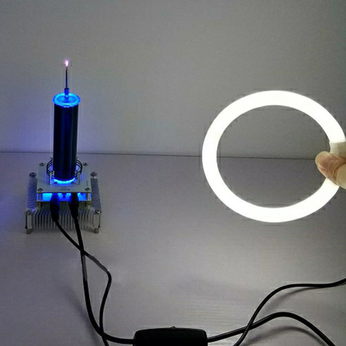 Bluetooth Tesla Music Coil Plasma Speaker Singing Loudspeaker with AC100-240V Adapter Experimenting Device Teaching Tool Desktop Toy