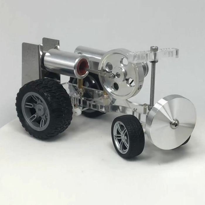 Stirling Engine DIY Model Car Vehicle Science Experiment Teaching Aids Gift - Manual Steering
