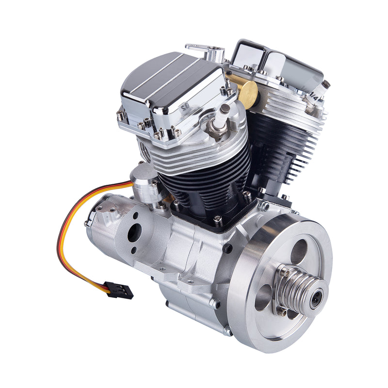 CISON FG-VT9 9cc V-Twin V2 Engine 4-Stroke Dual Black Cylinder 4-Stroke Air-cooled Motorcycle Gasoline Engine - EngineDIY