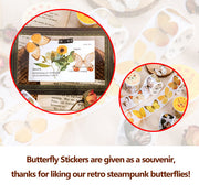 Steampunk 3D Butterfly Model Metal Puzzle DIY Assembly Kit for Kids, Teens and Adults (150PCS+) - EngineDIY