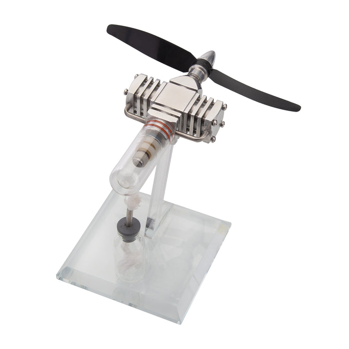 ENJOMOR Plane Head Stirling Engine Pocket Free-piston Motor External Combustion Engine Model Toy