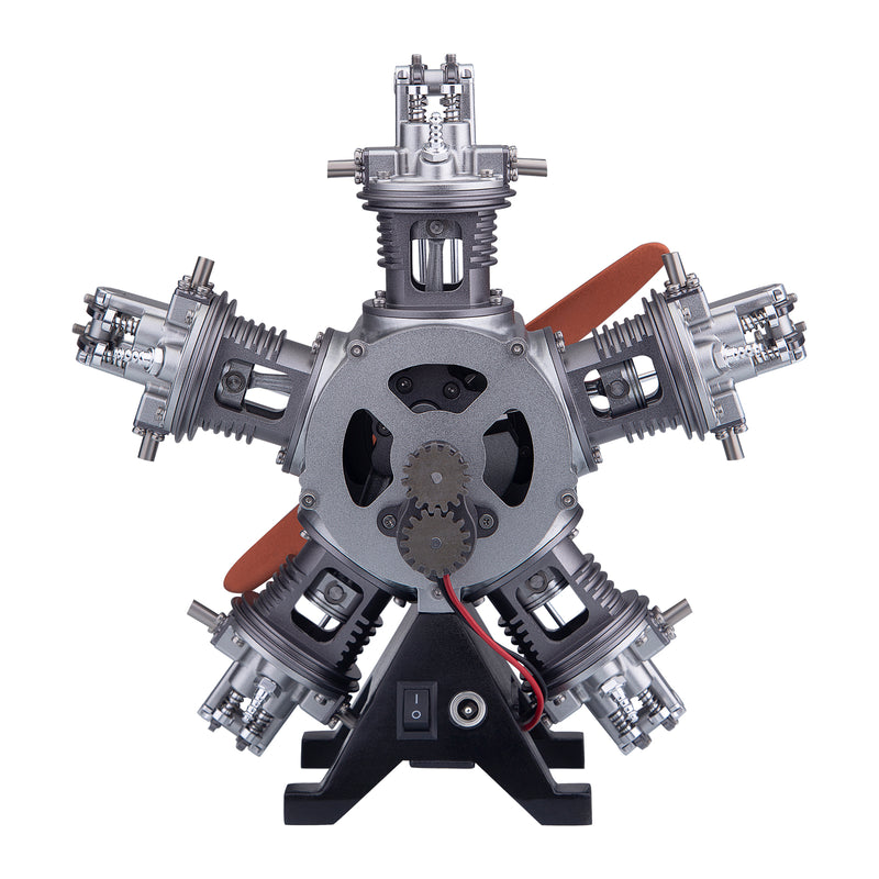 5 Cylinder Radial Engine Model Kit that Works - Build Your Own Radial Engine - TECHING 1: 6 Full Metal Radial Engine Model Kit 230+Pcs - EngineDIY