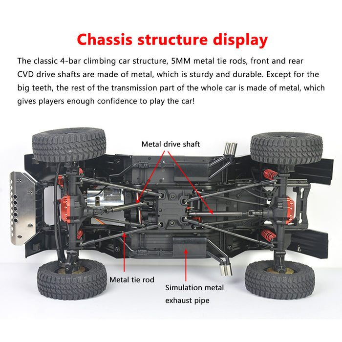 Traction Hobby KM5 1/8 Scale 2.4G RC Crawler Car Off-road Vehicle Climbing Model Car Toy