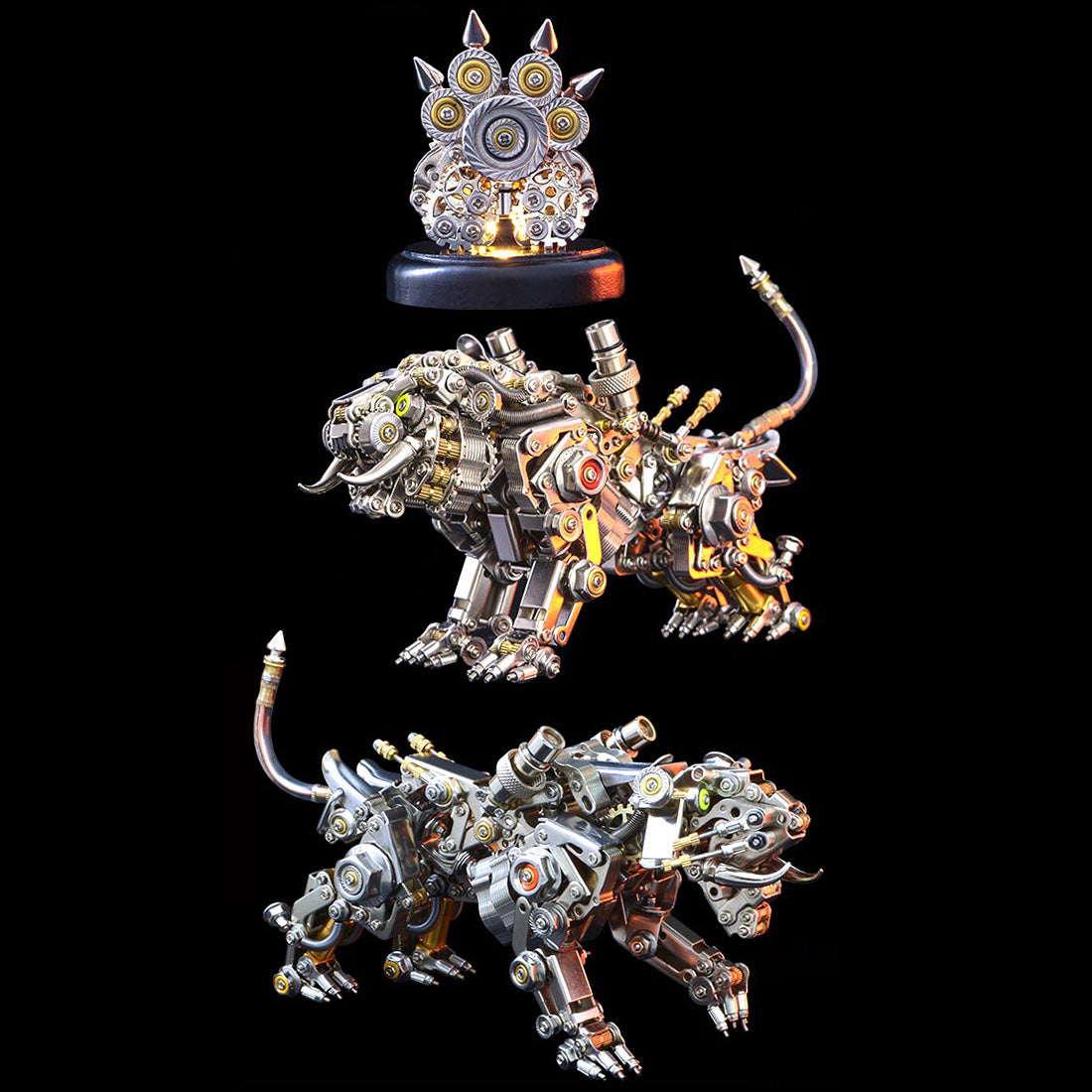 Kit d'assemblage de pattes de tigre en métal 3D, 100 pièces et plus