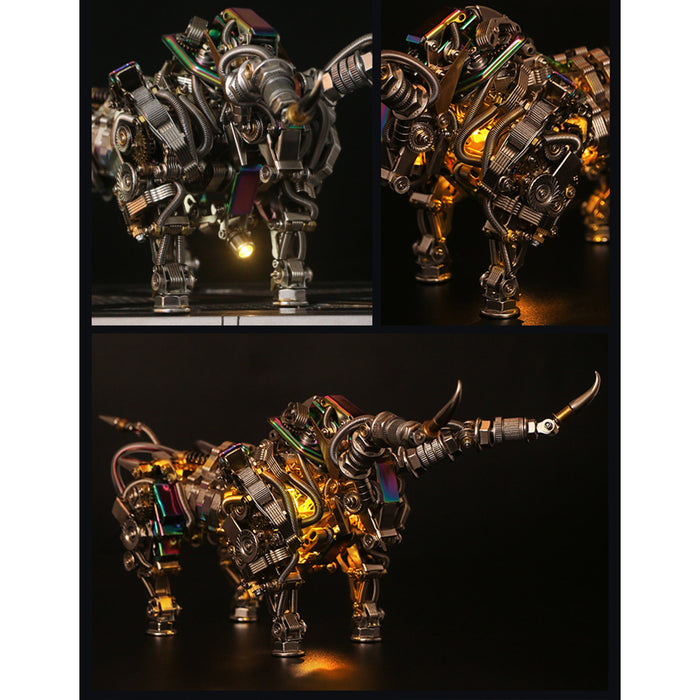 3D Puzzle Model Kit Mechanical Bull Metal Games DIY Assembly Jigsaw Crafts Creative Gift - 1087Pcs - enginediy