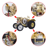 T1 Antique Roller Tractor Model with Mini Water-cooled Single-cylinder Gasoline IC Engine - EngineDIY