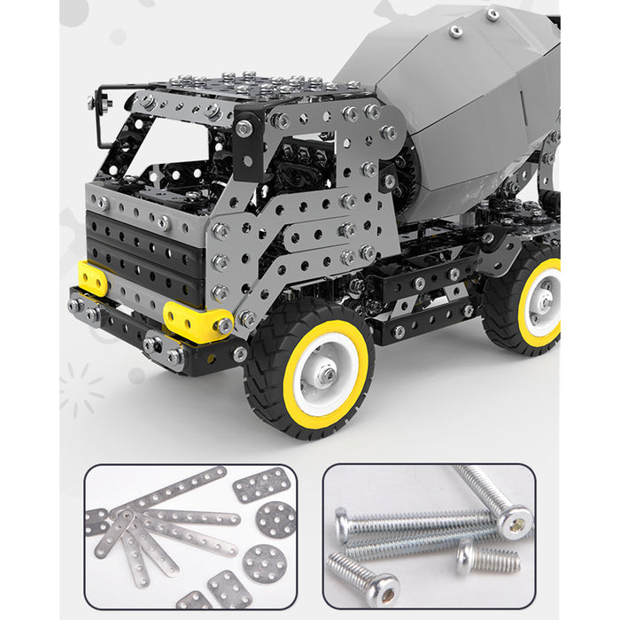 DIY metal engineering cement mixer assembly model