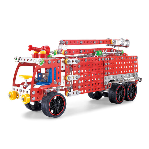 3D Metal Puzzle DIY Stainless Steel Assembly Car Toy Mechanical Fire Fighting Truck Puzzle Model Kit for Adults Kids -528PCS