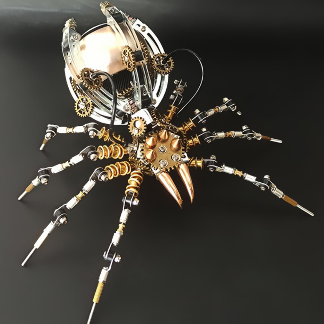 Metal Steampunk Mechanical Spider Bluetooth Speaker Model Kit