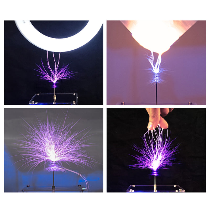 10cm Electronic Music Tesla Coil Artificial Lightning Hand Touch Magnetic Storm Coil  Experimenting Device Teaching Tool Desktop Toy - EngineDIY