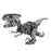 3D Metal Mechanical Dinosaur Model Kit DIY Velociraptor Assembly Model - 160PCS