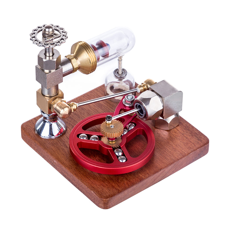 ENJOMOR Speed-Controlled Single Cylinder Stirling Engine Model with Ball Bearing Flywheel - STEM Toys - EngineDIY
