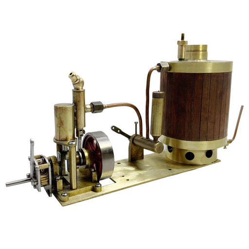Mini Single-cylinder Steam Engine Set with Gearbox Boiler for Model Ship within 50cm - enginediy