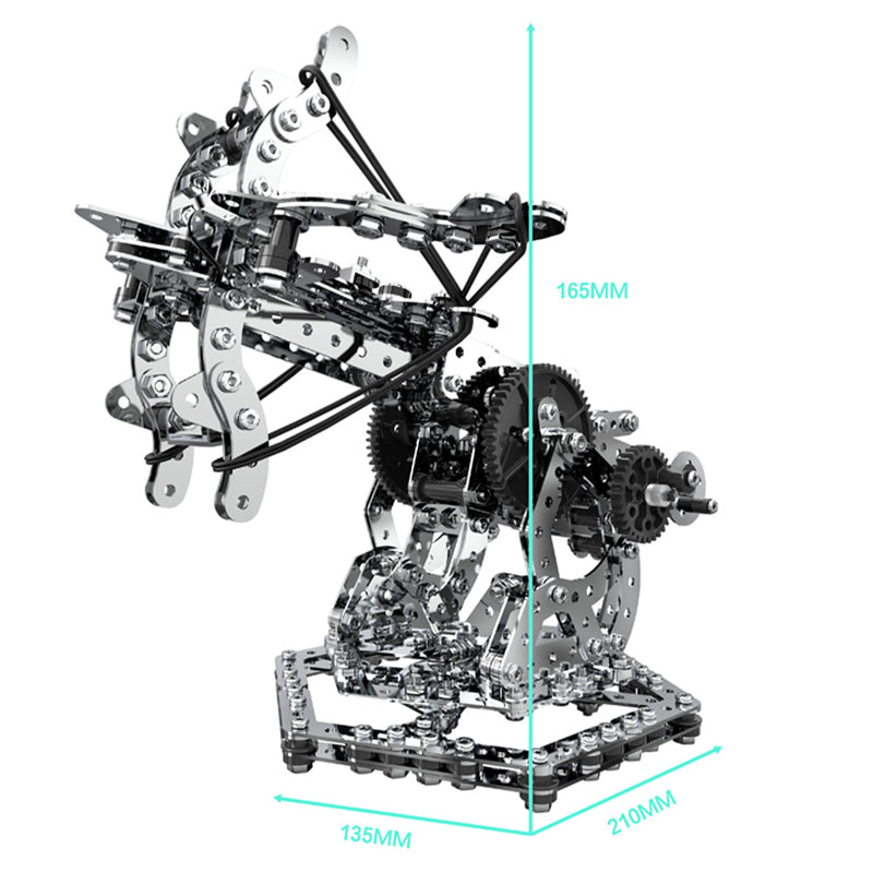 3D Metal Mechanical Puzzle Dragon Crossbow Model Assembly Kit for Kids, Teens, and Adults-812PCS - EngineDIY