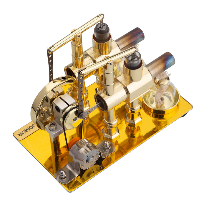 ENJOMOR Hot Air Balance Stirling Engine Model with LED Bulb - Gift Collection