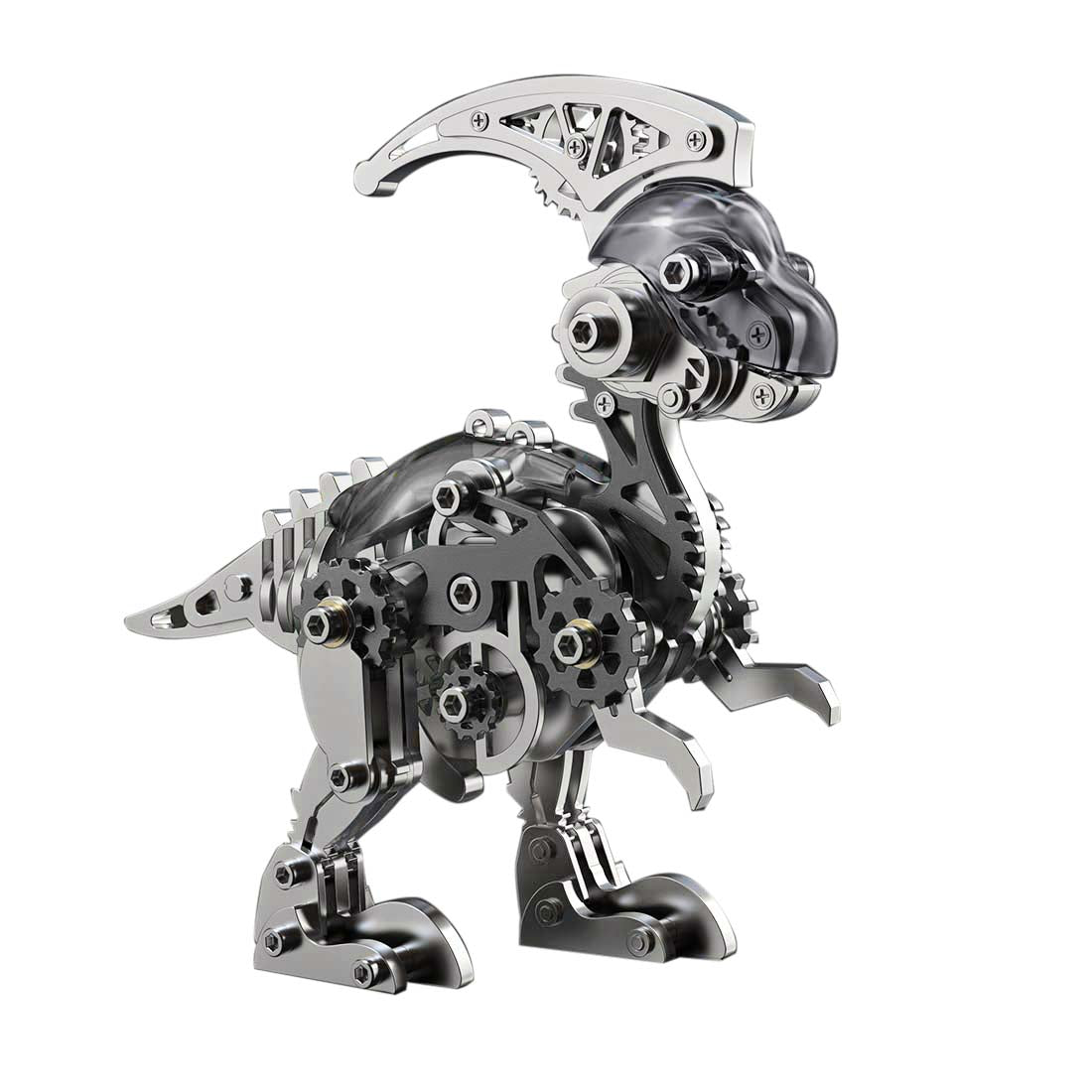 3D-Dinosaurier-Modellbausatz aus Metall, DIY-Parasaurolophus-Montagemodell – 160 Teile 