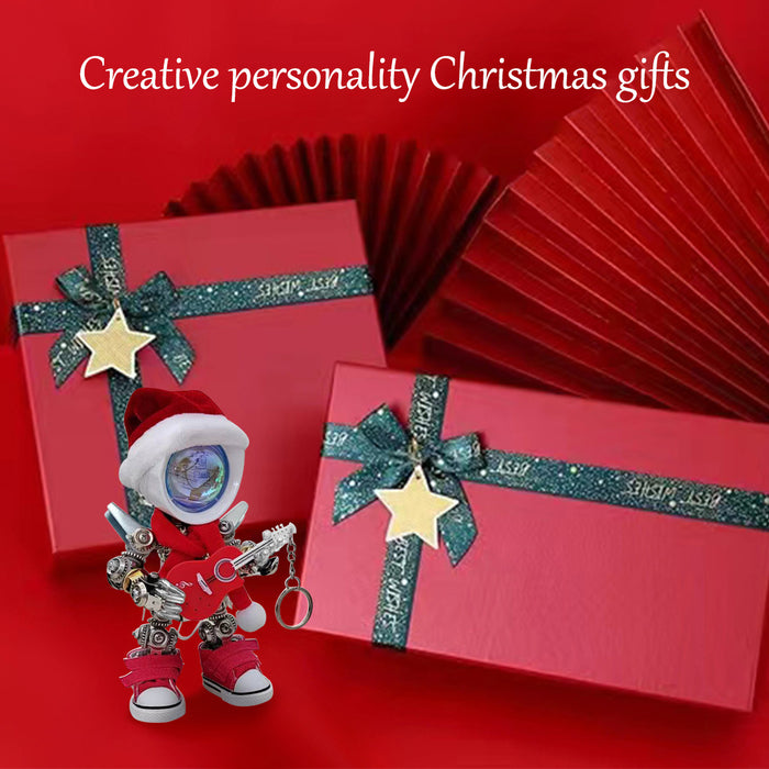 3D Metal Mechanical Punk Guitarist Robot Christmas Colorful Ambient Lamp Model Assembly Kit for Kids, Teens, and Adults-366PCS