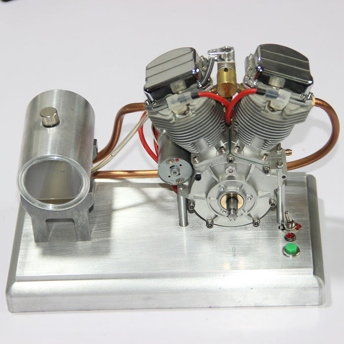 CISON FG-VT9 9cc V2 Engine V-Twin Dual Cylinder 4-Stroke Air-Cooled Gasoline Engine Motorcycle RC Engine Model