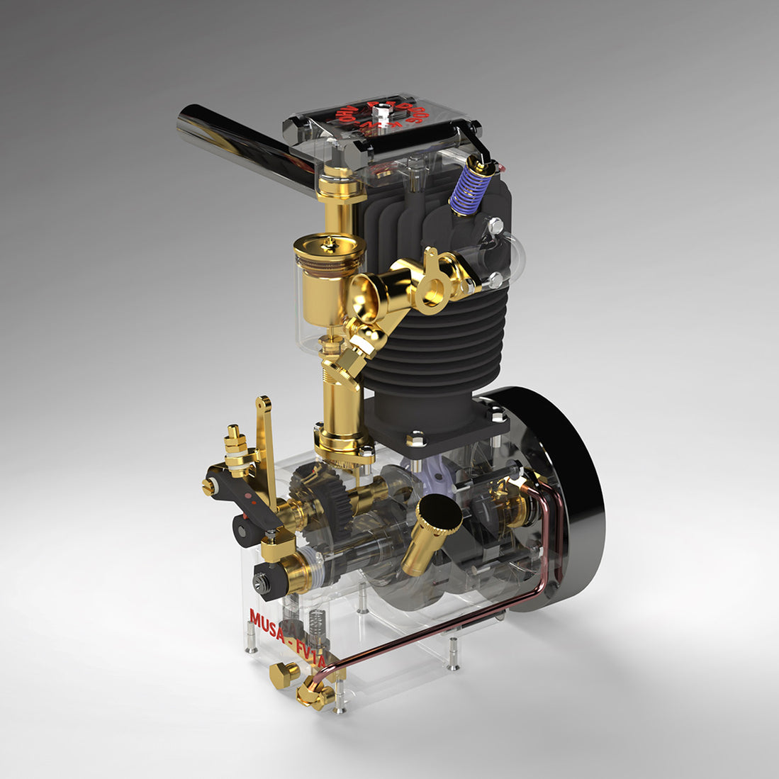 Musa Micro MUSA Engine FV1A KW-OHV 7cc Vertical Single Cylinder 4 Stroke Air Cool ...