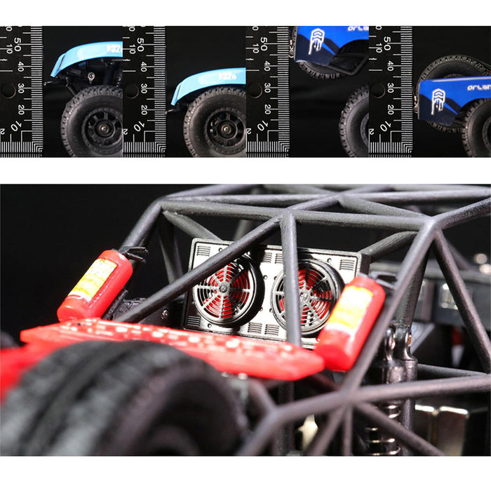 OH32X02 1/32 RWD RC Car 2.4G RC Electric Straight Bridge Off-road Short Truck Model - Deluxe KIT Version