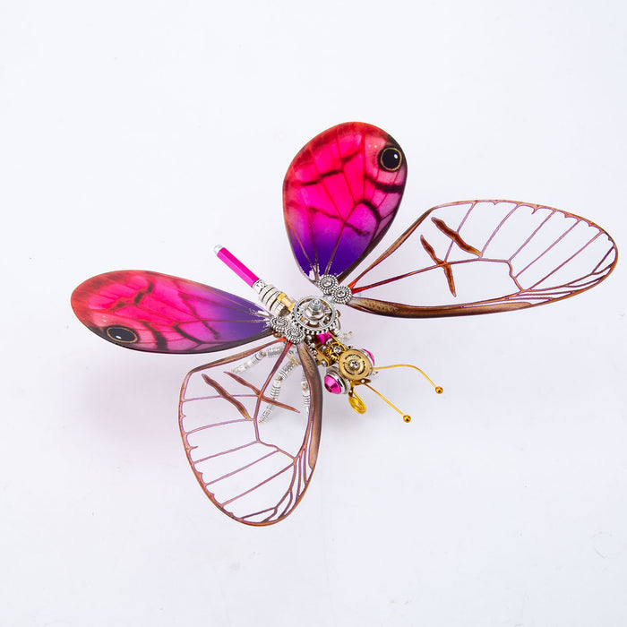 Steampunk 3D Butterfly Model Metal Puzzle DIY Assembly Kit for Kids, Teens and Adults (150PCS+) - Cithaerias Aurorina